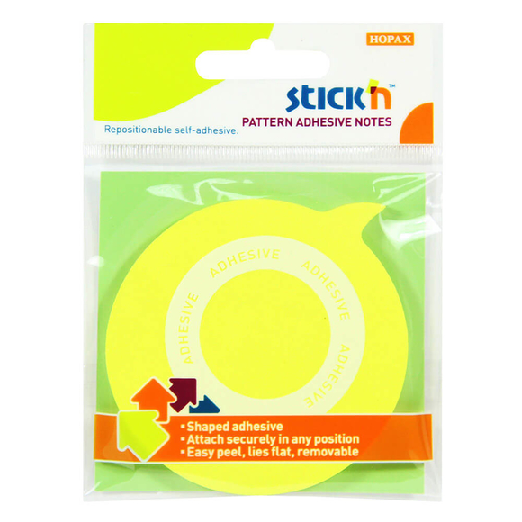 Stickn Yapışkanlı Not Kağıdı 70X70 Balon Şekilli Sarı 50 Yaprak 2154400
