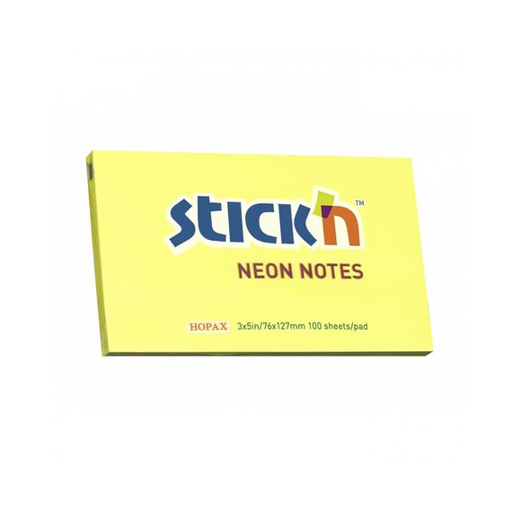 Stickn Yapışkanlı Not Kağıdı 76X127 Sarı 21135