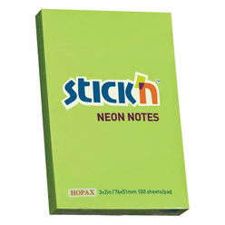 Stickn Yapışkanlı Not Kağıdı 76X51 Yeşil 21163 - Thumbnail