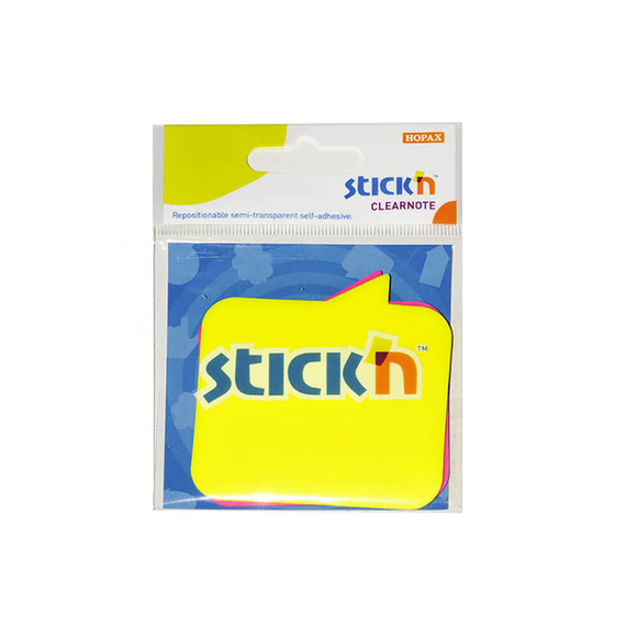 Stickn Yapışkanlı Not Kağıdı 76X76 Konuşma Balonu Yarı Saydam 2 Neon Renk 60 Yaprak 2113800