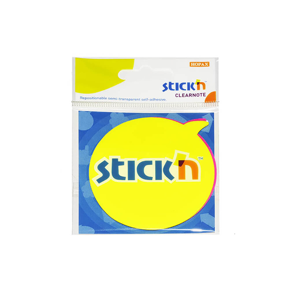 Stickn Yapışkanlı Not Kağıdı 76X76 Yuvarlak Konuşma Balon 2 Neon Renk 60 Yaprak 2113700