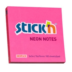 Stick’n Yapışkanlı Not Kağıdı Neon Koyu Pembe 21165 - Thumbnail