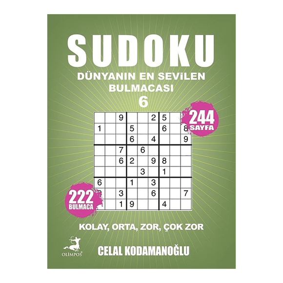 Sudoku 6 Kolay, Orta, Zor, Çok Zor