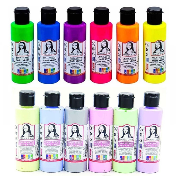 Südor Monalisa Akrilik 12 Renk X 22ml Neon + Pastel Ml124