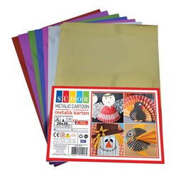 Südor - Südor SK21 Metalik Karton 250 g 20x30 10 lu 5 Renk