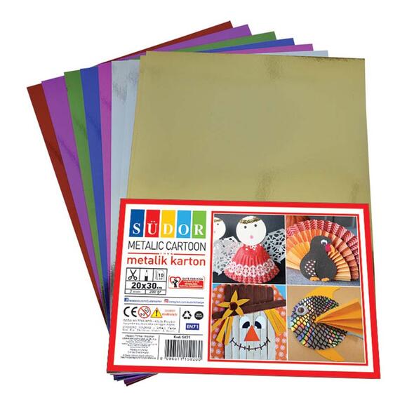 Südor SK21 Metalik Karton 250 g 20x30 10 lu 5 Renk