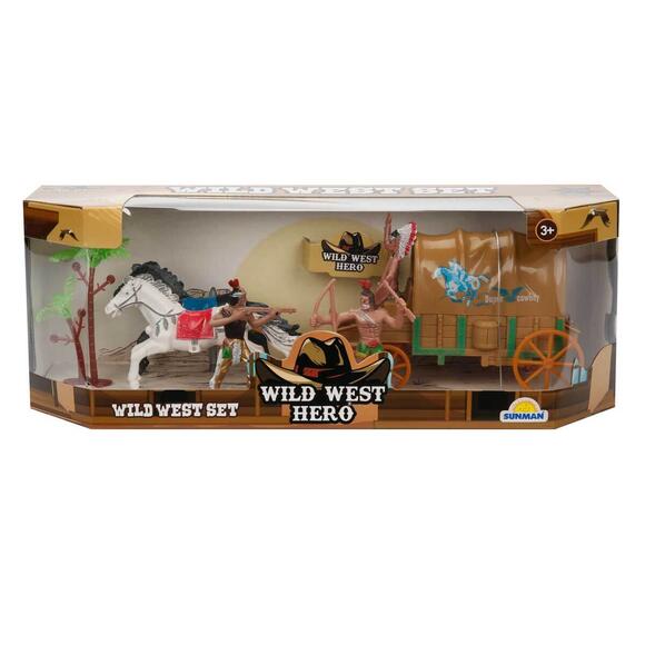 Sunman West Play Set Indian And Coach 77116