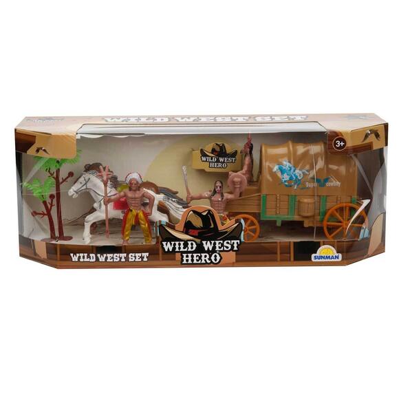 Sunman West Play Set Indian And Coach 77116