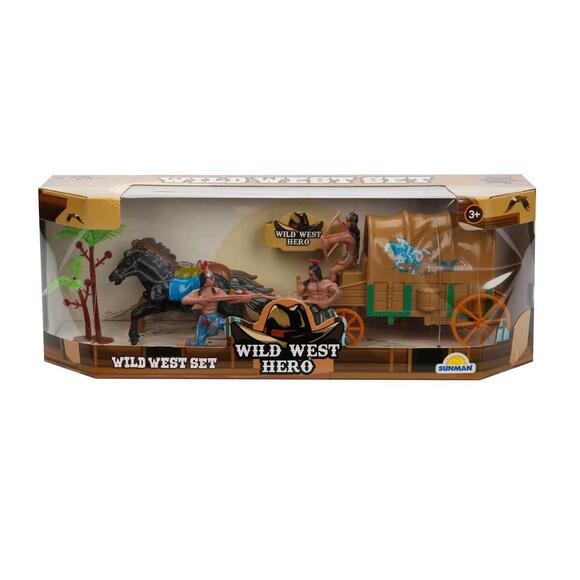 Sunman West Play Set Indian And Coach 77116