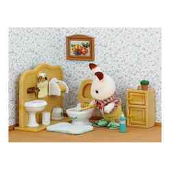 Sylvanian Families Çikolata Kulaklı Tavşan Erkek Kardeş Ve Tuvalet 5015 - Thumbnail