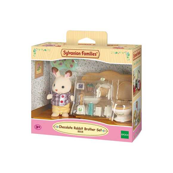 Sylvanian Families Çikolata Kulaklı Tavşan Erkek Kardeş Ve Tuvalet 5015