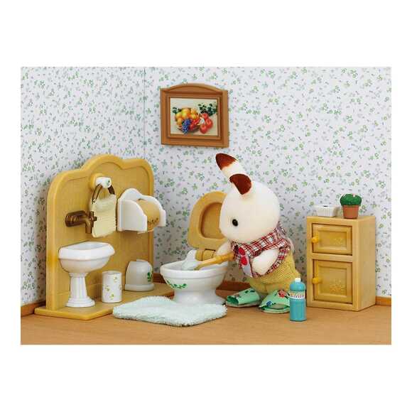 Sylvanian Families Çikolata Kulaklı Tavşan Erkek Kardeş Ve Tuvalet 5015