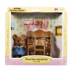 Sylvanian Families Fare Kız Kardeş ve Çalışma Masası ESE1919 - Thumbnail