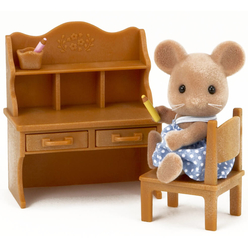 Sylvanian Families Fare Kız Kardeş ve Çalışma Masası ESE1919 - Thumbnail