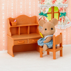 Sylvanian Families Fare Kız Kardeş ve Çalışma Masası ESE1919 - Thumbnail