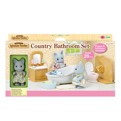 Sylvanian Families Kedi Anne ve Banyo Seti ESE1704 - Thumbnail