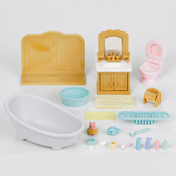 Sylvanian Families Kedi Anne ve Banyo Seti ESE1704 - Thumbnail