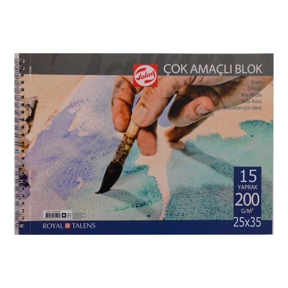 Talens Çok Amaçlı 25x35 cm Resim Blokları 200gr. 15Yp. T200253515