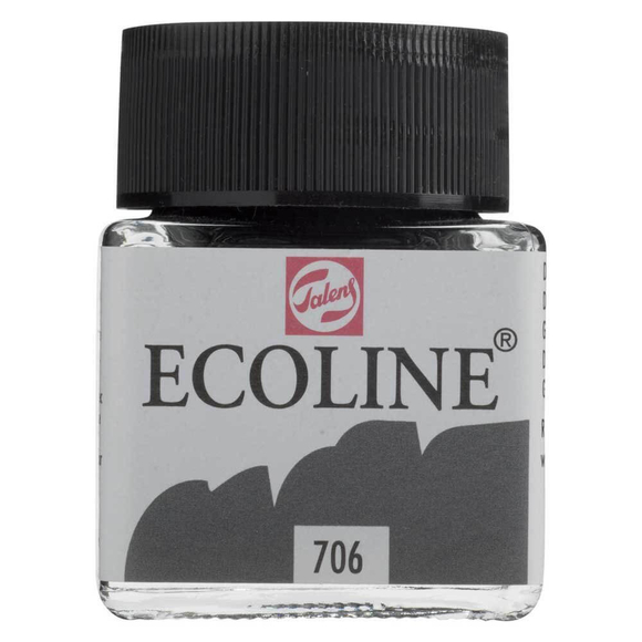 Talens Ecoline Sıvı Suluboya 30 ml Deep Grey 706