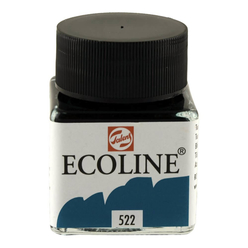 Talens Ecoline Sıvı Suluboya 30 ml Turquoise Blue 522 - Thumbnail