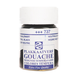 Talens Guaj Boya 50 ml Neutral Black 737 - Thumbnail