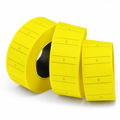 Tanex - Tanex 12x21mm Fiyat Etiketi Çizgili Flo Sarı 