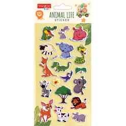 Tanex Animal Life Sticker - 1 Puffy Etiketi TNX-5088 - Thumbnail