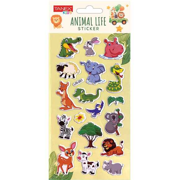 Tanex Animal Life Sticker - 1 Puffy Etiketi TNX-5088