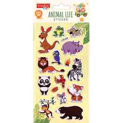 Tanex Animal Life Sticker - 2 Puffy Etiketi TNX-5089 - Thumbnail
