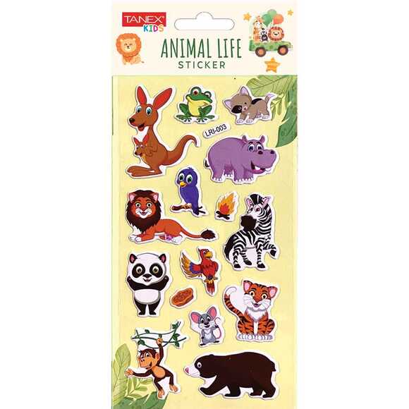 Tanex Animal Life Sticker - 2 Puffy Etiketi TNX-5089