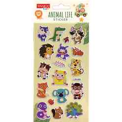 Tanex Animal Life Sticker - 6 Puffy Etiketi TNX-5093 - Thumbnail