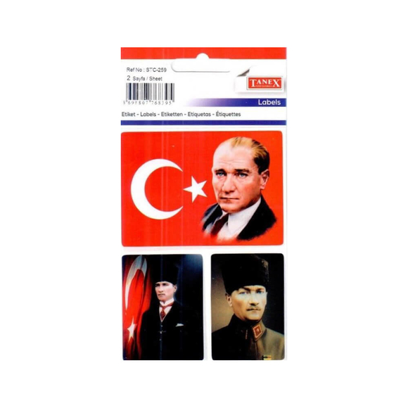 Tanex Atatürk Hologram Etiket 2 Adet STC259