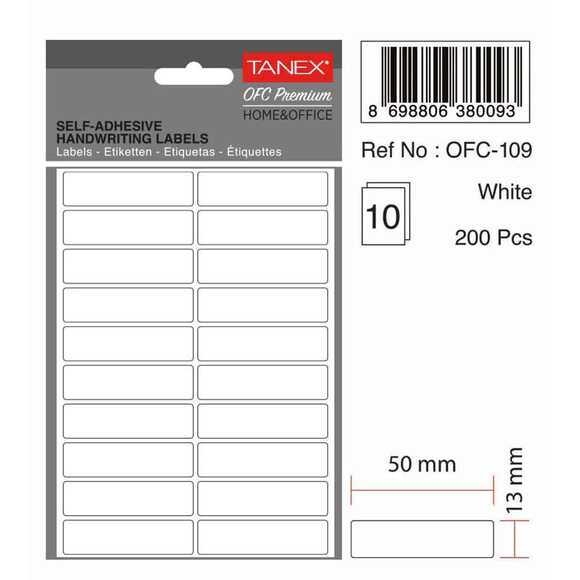 Tanex Beyaz Ofis Etiketi Ofc-109