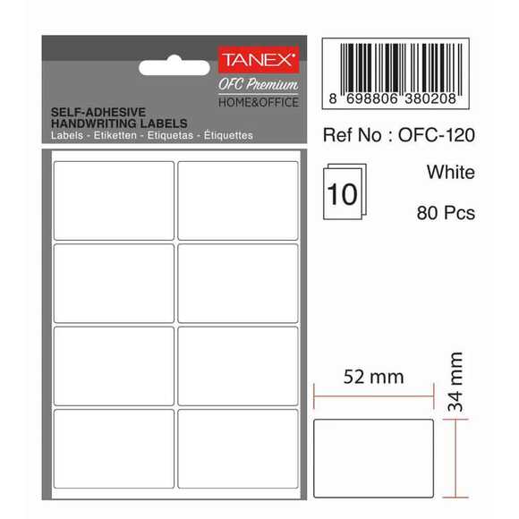 Tanex Beyaz Ofis Etiketi Ofc-120