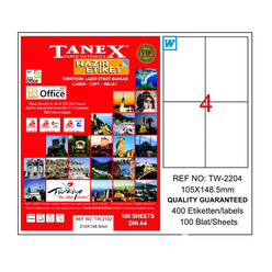 Tanex Bilgisayar Etiketi 105x148.5 mm - Thumbnail