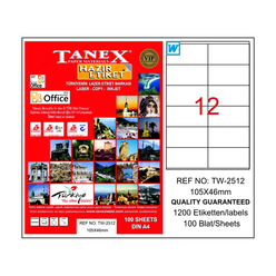 Tanex Bilgisayar Etiketi 105x46 mm - Thumbnail