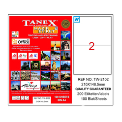 Tanex Bilgisayar Etiketi 210x148,5 mm - Thumbnail