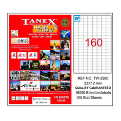 Tanex Bilgisayar Etiketi 22x12 mm - Thumbnail