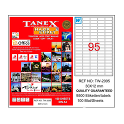 Tanex Bilgisayar Etiketi 30x12 mm - Thumbnail