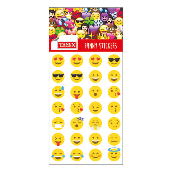 Tanex Damla Emoji Etiket 6’lı TDE101