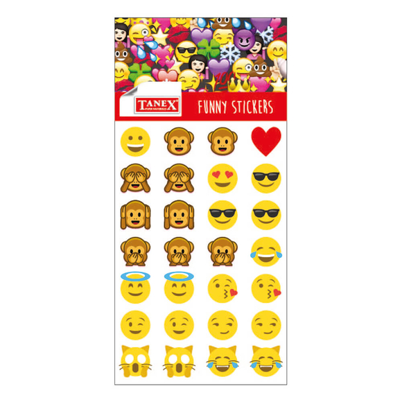 Tanex Damla Emoji Etiket 6’lı TDE103
