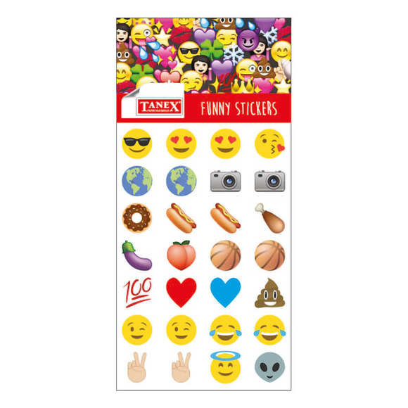 Tanex Damla Emoji Etiket 6’lı TDE104