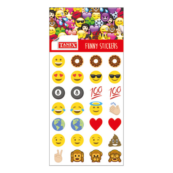 Tanex Damla Emoji Etiket 6’lı TDE105