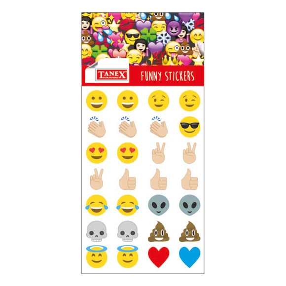 Tanex Damla Emoji Etiket 6’lı TDE106