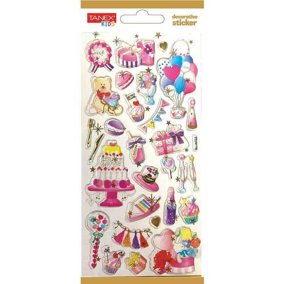 Tanex Decorative Sticker - 23 Puffy Etiketi TNX-5022
