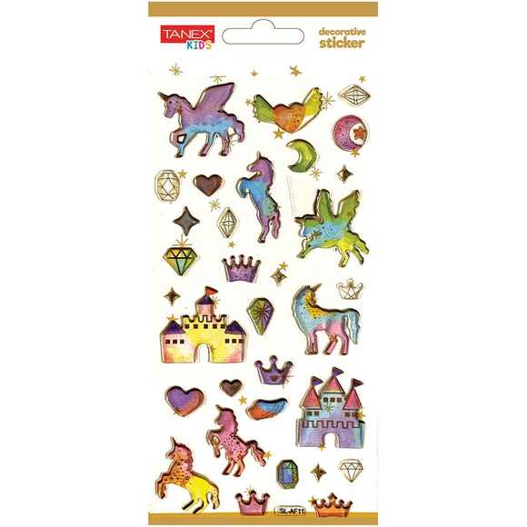 Tanex Decorative Sticker - 4 Puffy Etiketi TNX-5003 