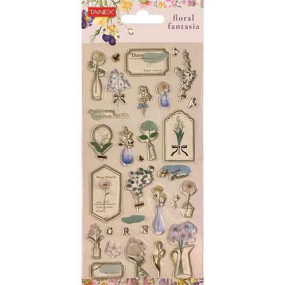 Tanex Floral Fantasia Sticker - 1 Puffy TNX-5024