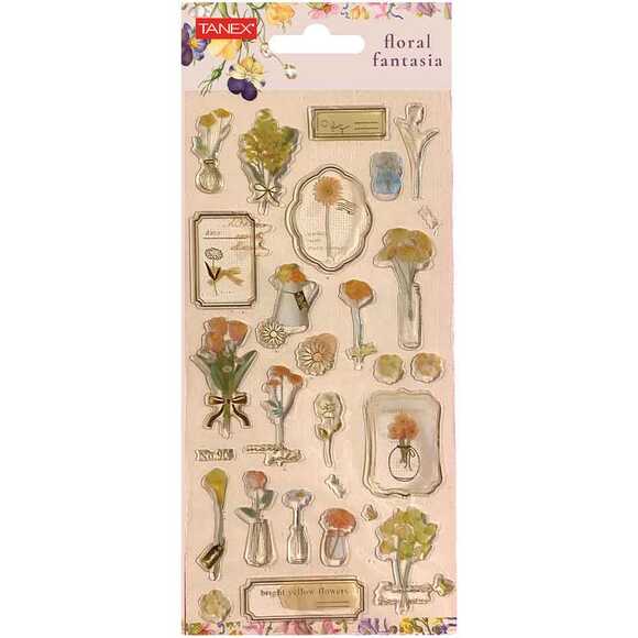 Tanex Floral Fantasia Sticker - 4 Puffy TNX-5027