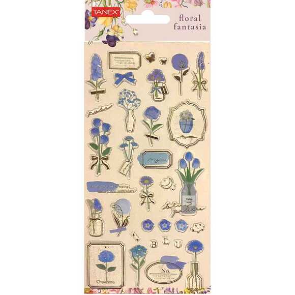 Tanex Floral Fantasia Sticker - 6 Puffy TNX-5029