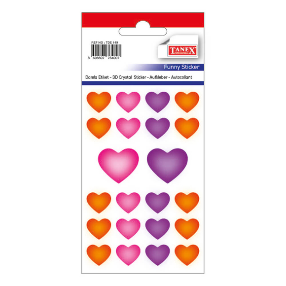 Tanex Kalp Etiket Karışık 6’lı TDE149